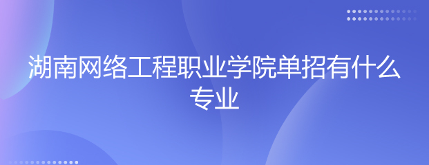 湖南網絡工程職業學院單招專業解讀 聚焦網絡工程設計，培育數字時代技術人才